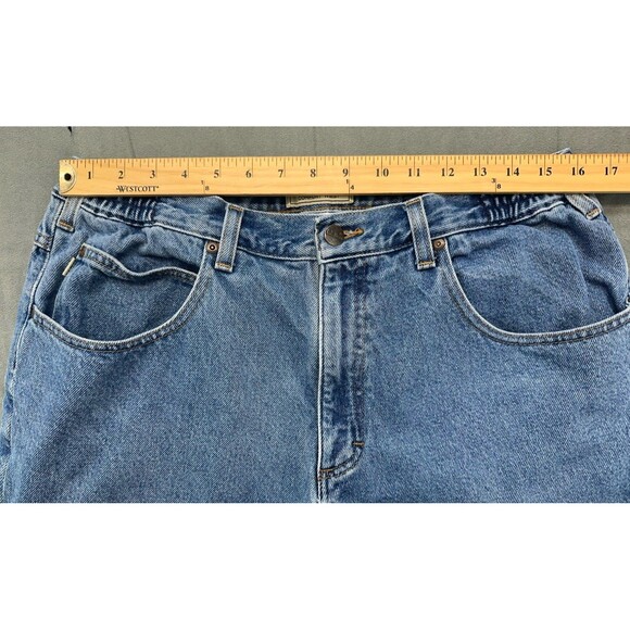 LL Bean Jeans Mens 36x30 Comfort Waist Flannel Lined 212508 Mid Rise Blue - Picture 7 of 12